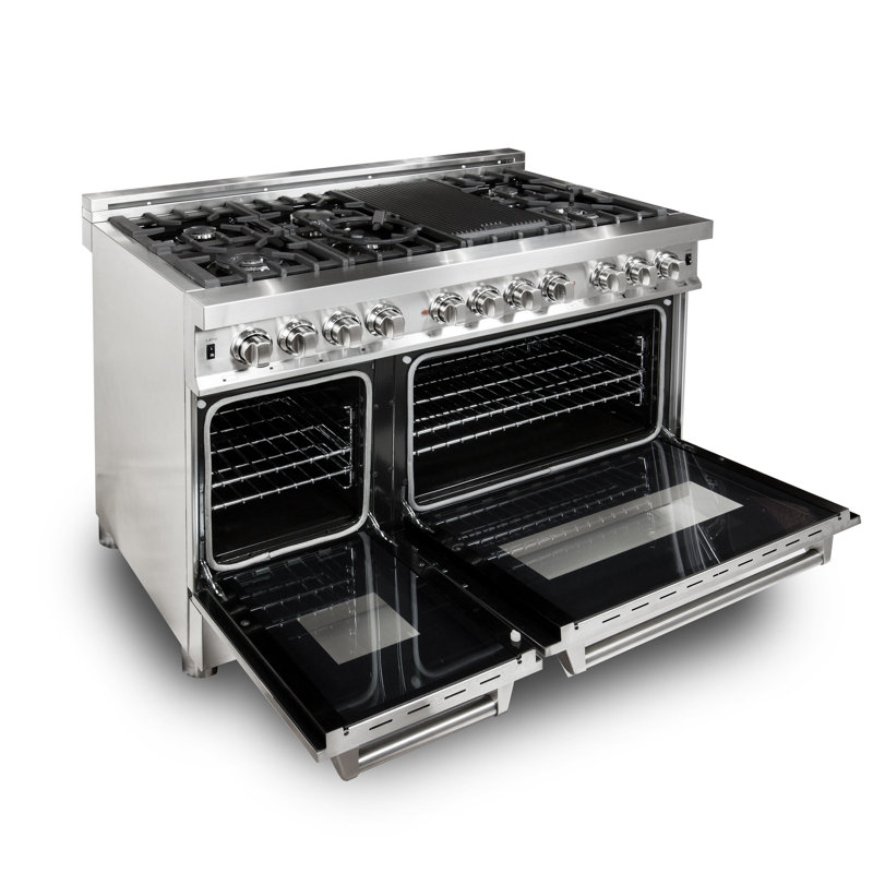 ZLINE Kitchen and Bath ZLINE 48" Freestanding Natural and Liquid Propane Fuel Range with